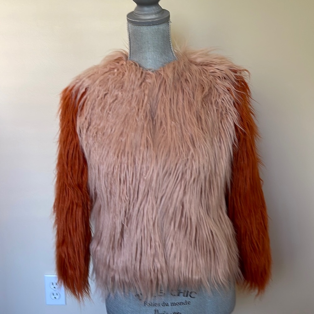 Girl’s fancy faux jacket. Sz 8-9.